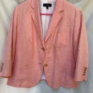 Coral linen blazer.  Perfect for summer